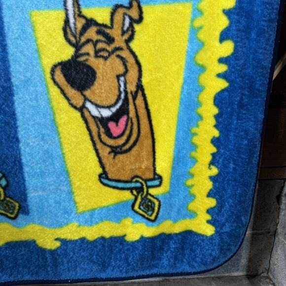 Vintage 2000s Scooby-Doo Plush Fleece Throw Blanket Cartoon Network 50”x60” HTF - Picture 9 of 11